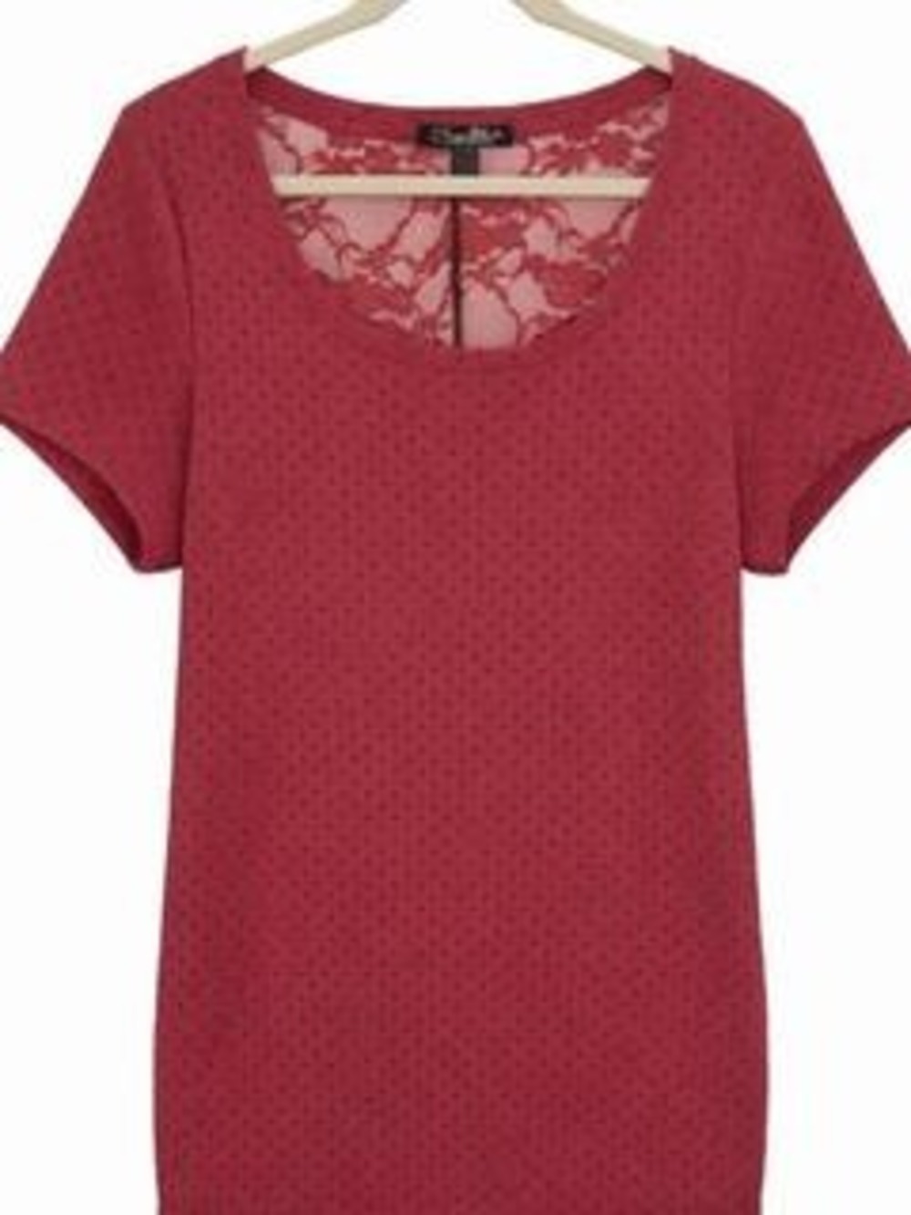 Zena Women's Polka Dot Lace Back Top Size 22/24